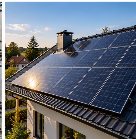 Photovoltaikanlage auf einem Wohnhaus